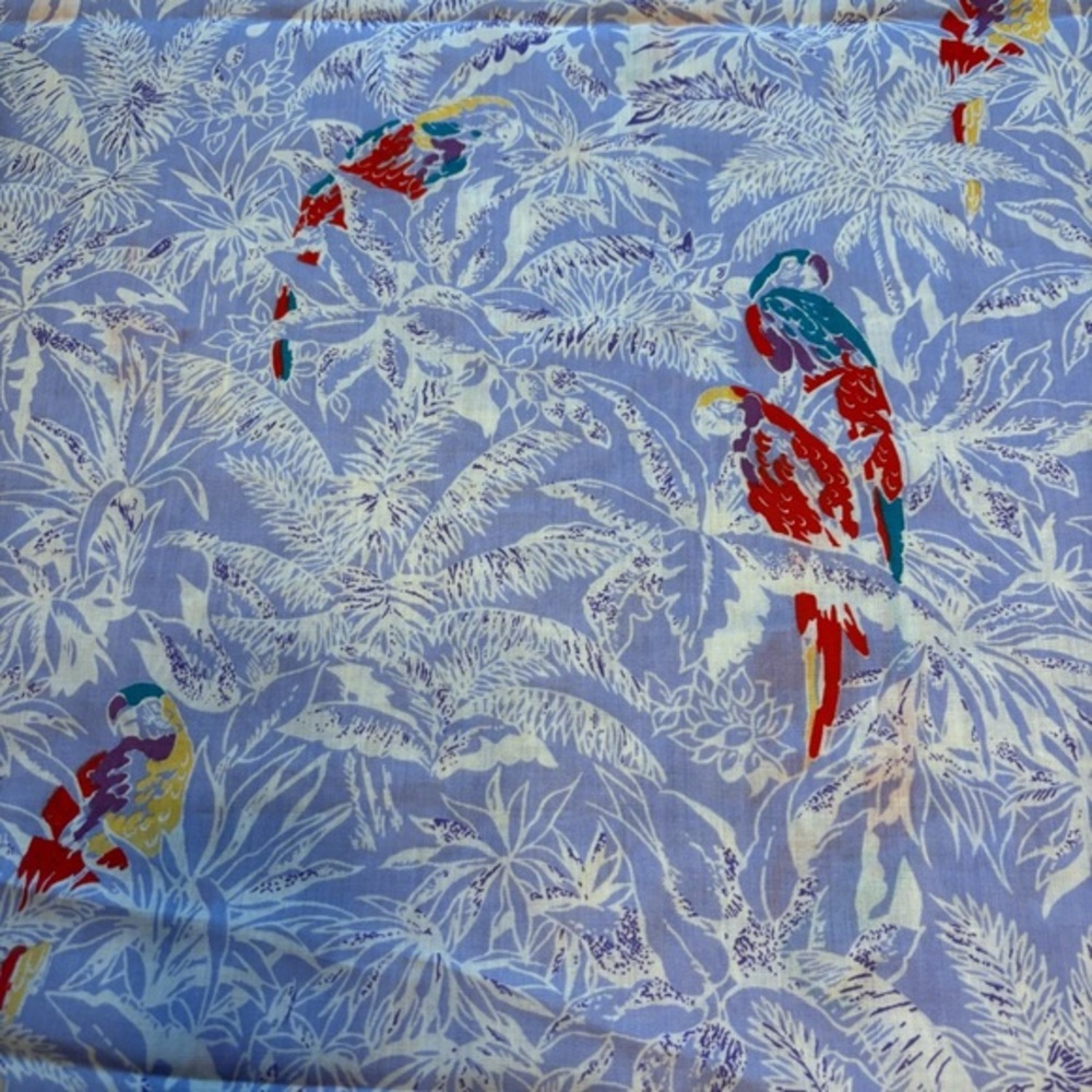 Tropical Parrot Bird Print Fabric 3.4 yards x 45inches